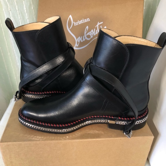 Authentic Louboutin black leather Chelsea boot size - Picture 5 of 16